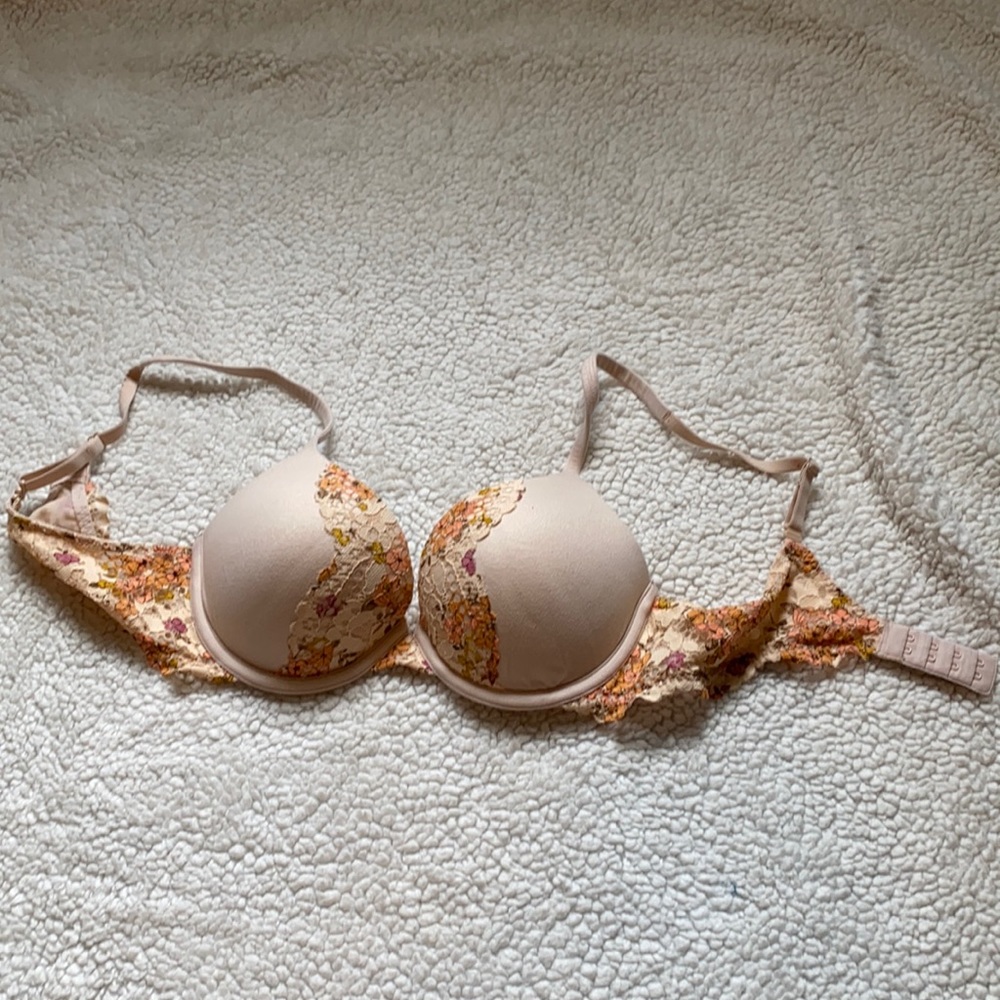 Nude lace bra